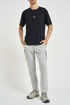 T-shirt uomo stampa sul retro nera 12298290 BLACK JACK & JONES 
