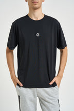 T-shirt uomo stampa sul retro nera 12298290 BLACK JACK & JONES 