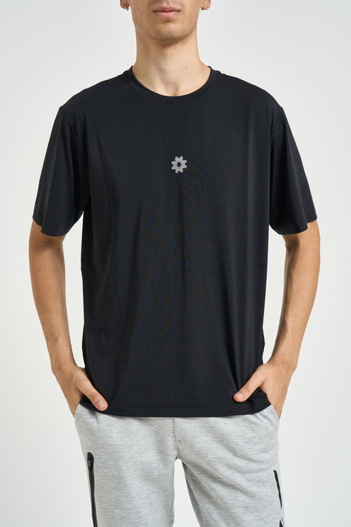 T-shirt uomo stampa sul retro nera - 2