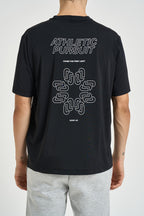 T-shirt uomo stampa sul retro nera 12298290 BLACK JACK & JONES 