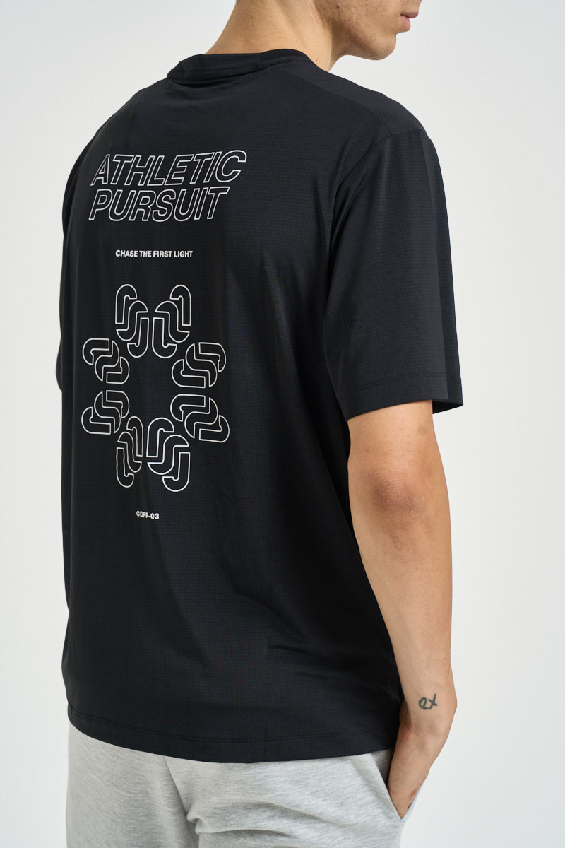 T-shirt uomo stampa sul retro nera 12298290 BLACK JACK & JONES 