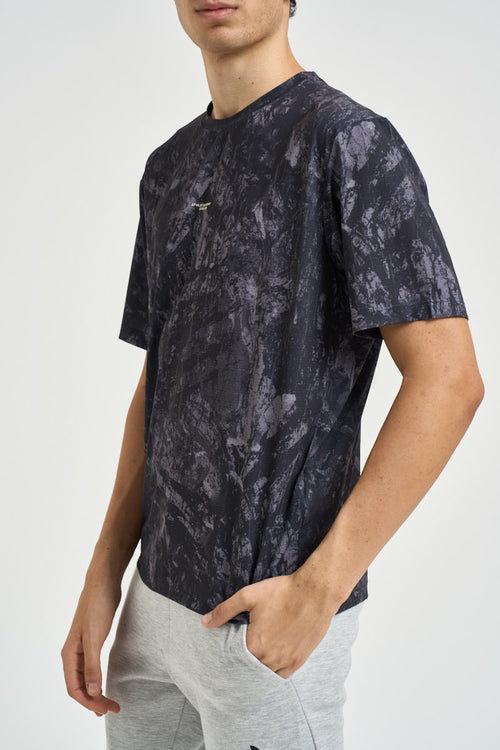 T-shirt uomo fantasia nera e grigia - 2