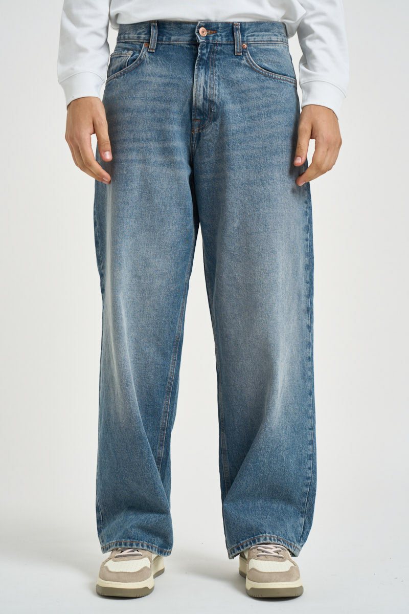 Jeans uomo gamba dritta in denim 12298467 BLUE DENIM JACK & JONES 