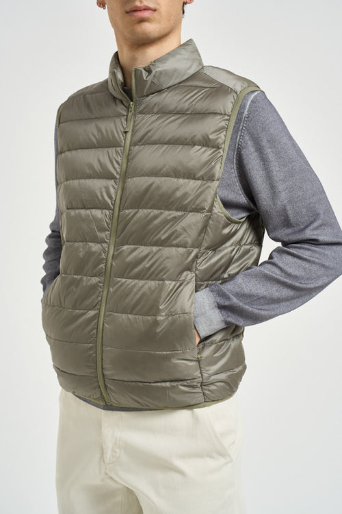 Gilet uomo piumino verde salvia - 2