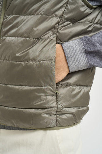 Gilet uomo piumino verde salvia - 4