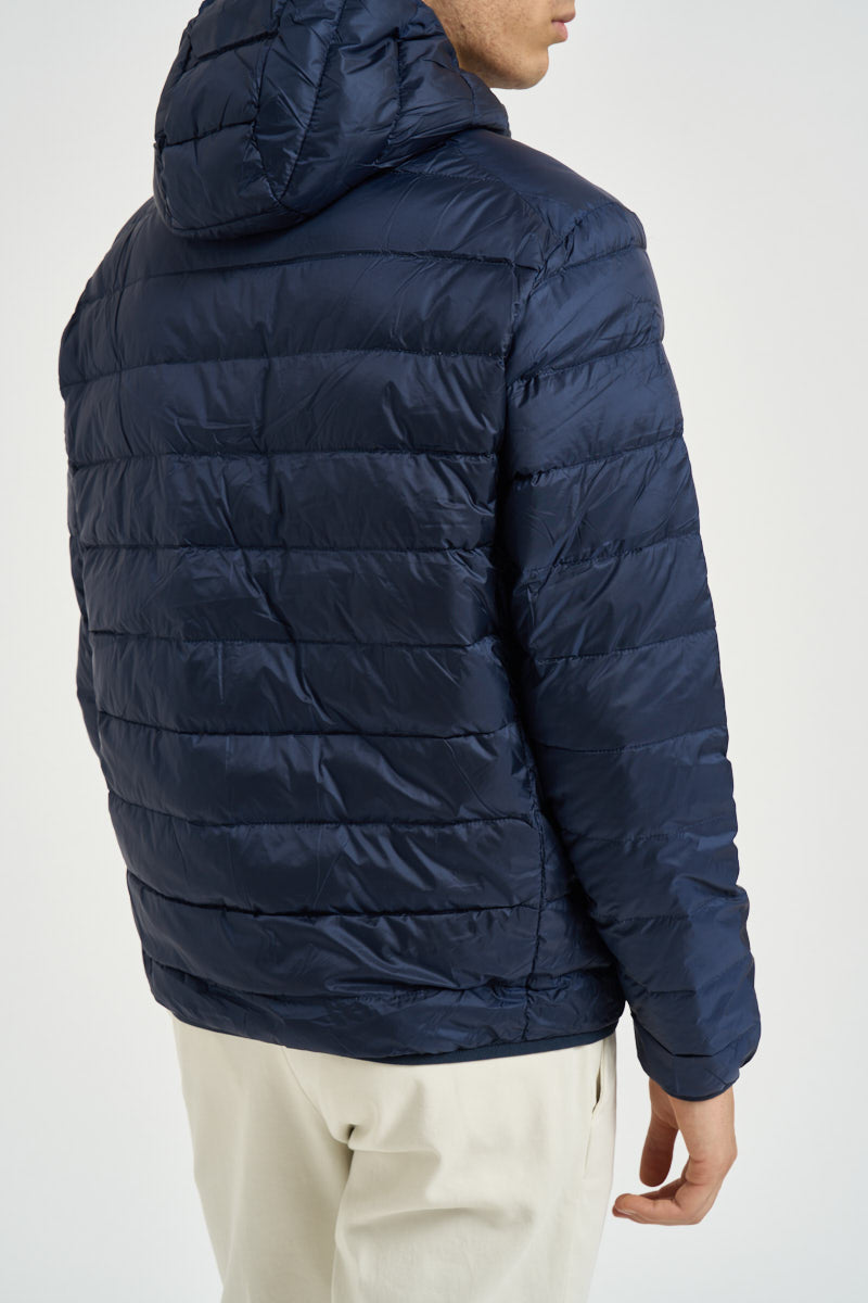 Piumino uomo con cappuccio blu navy 12299067 SKY CAPTAIN JACK & JONES 