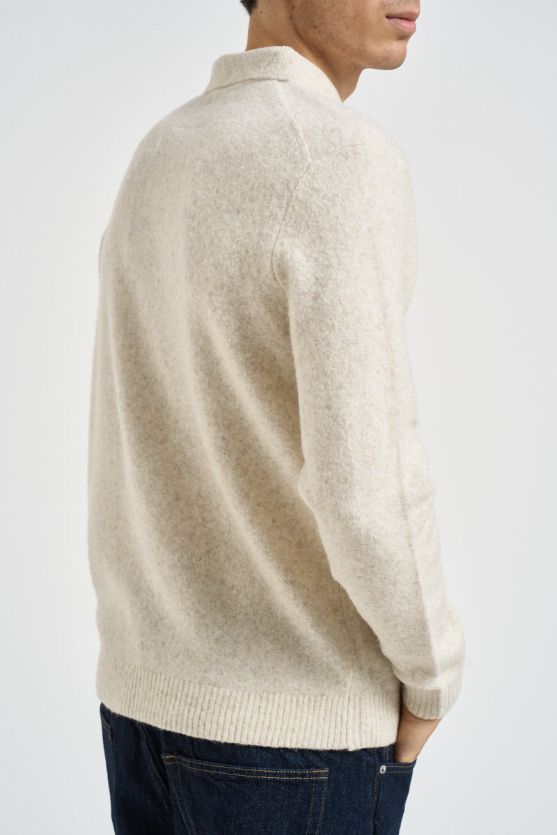 Maglia uomo a polo panna mèlange 12299958 ANCIENT SCROLL JACK & JONES 