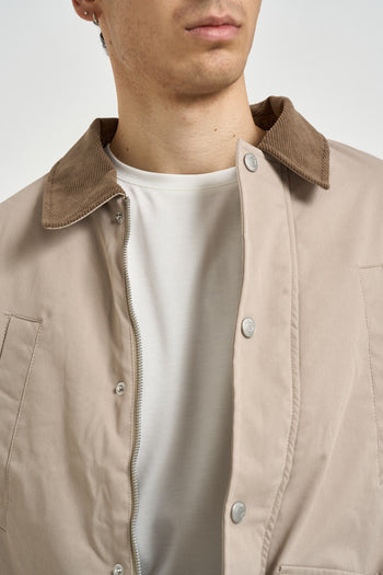Giacca uomo con colletto beige - 3