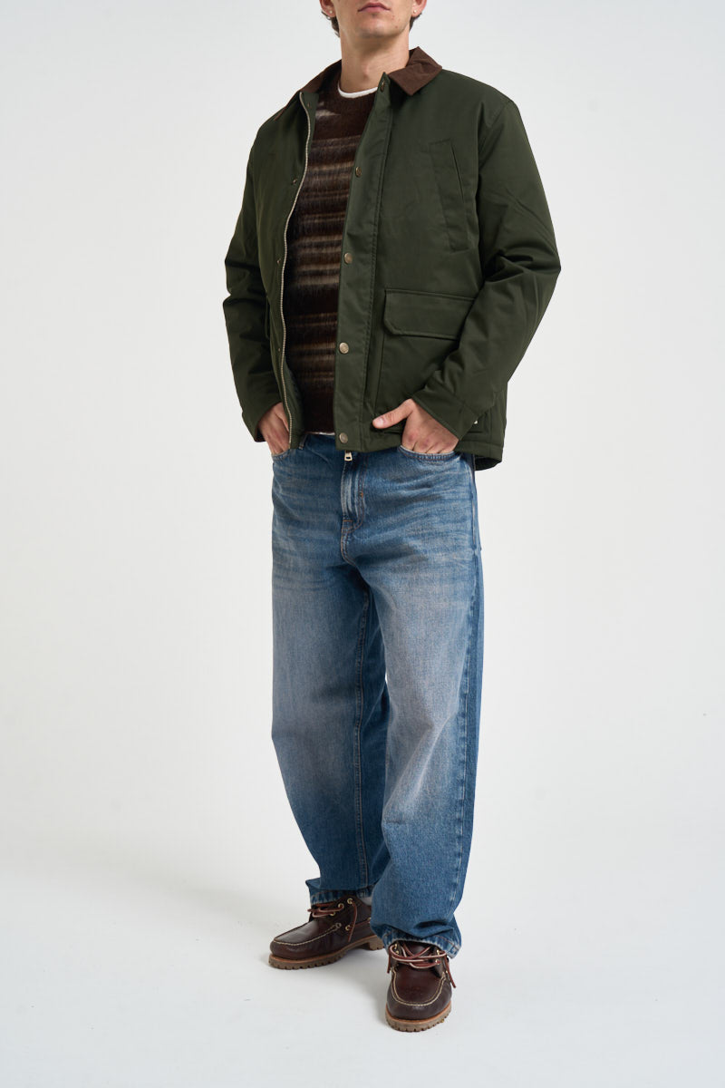 Giacca uomo con colletto verde militare 12301609 ROSIN JACK & JONES 