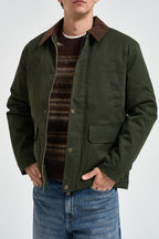 Giacca uomo con colletto verde militare 12301609 ROSIN JACK & JONES 