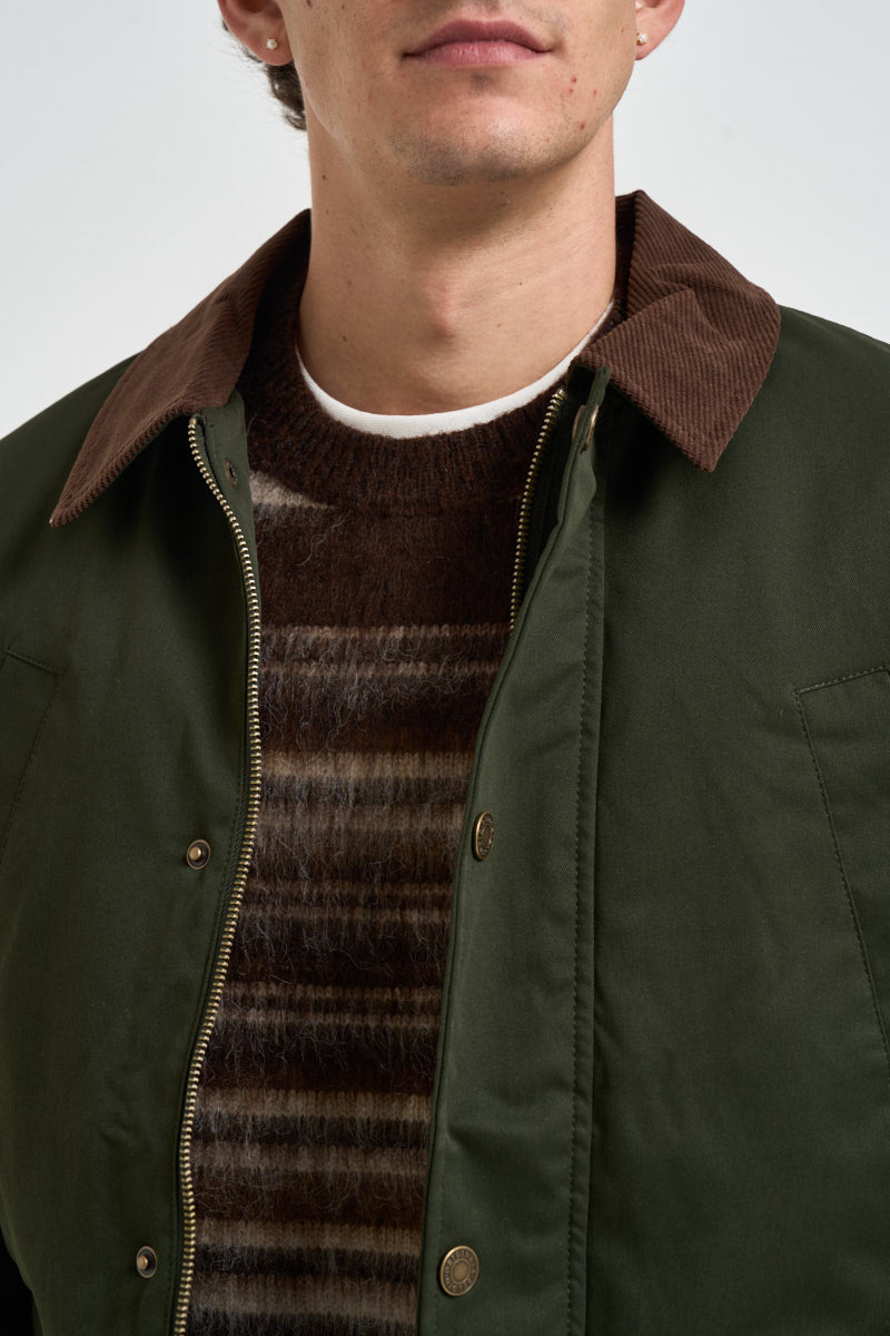 Giacca uomo con colletto verde militare 12301609 ROSIN JACK & JONES 