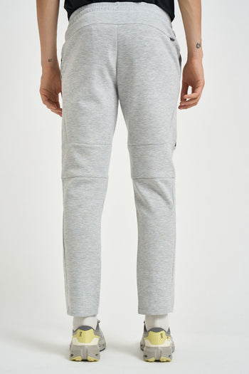 Pantalone jogger uomo grigio chiaro mélange - 4