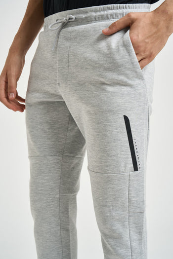 Pantalone jogger uomo grigio chiaro mélange - 6