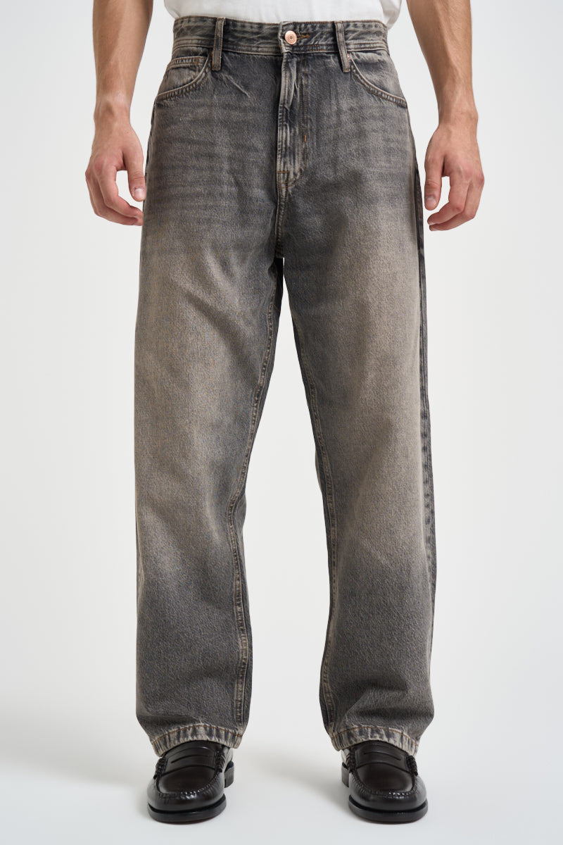 Jeans uomo loose fit grigio 12306116 GREY JACK & JONES 
