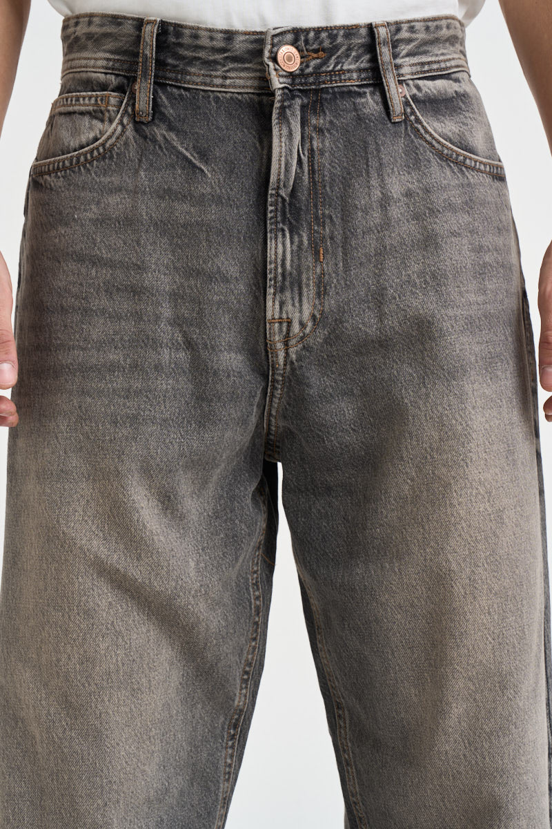 Jeans uomo loose fit grigio 12306116 GREY JACK & JONES 