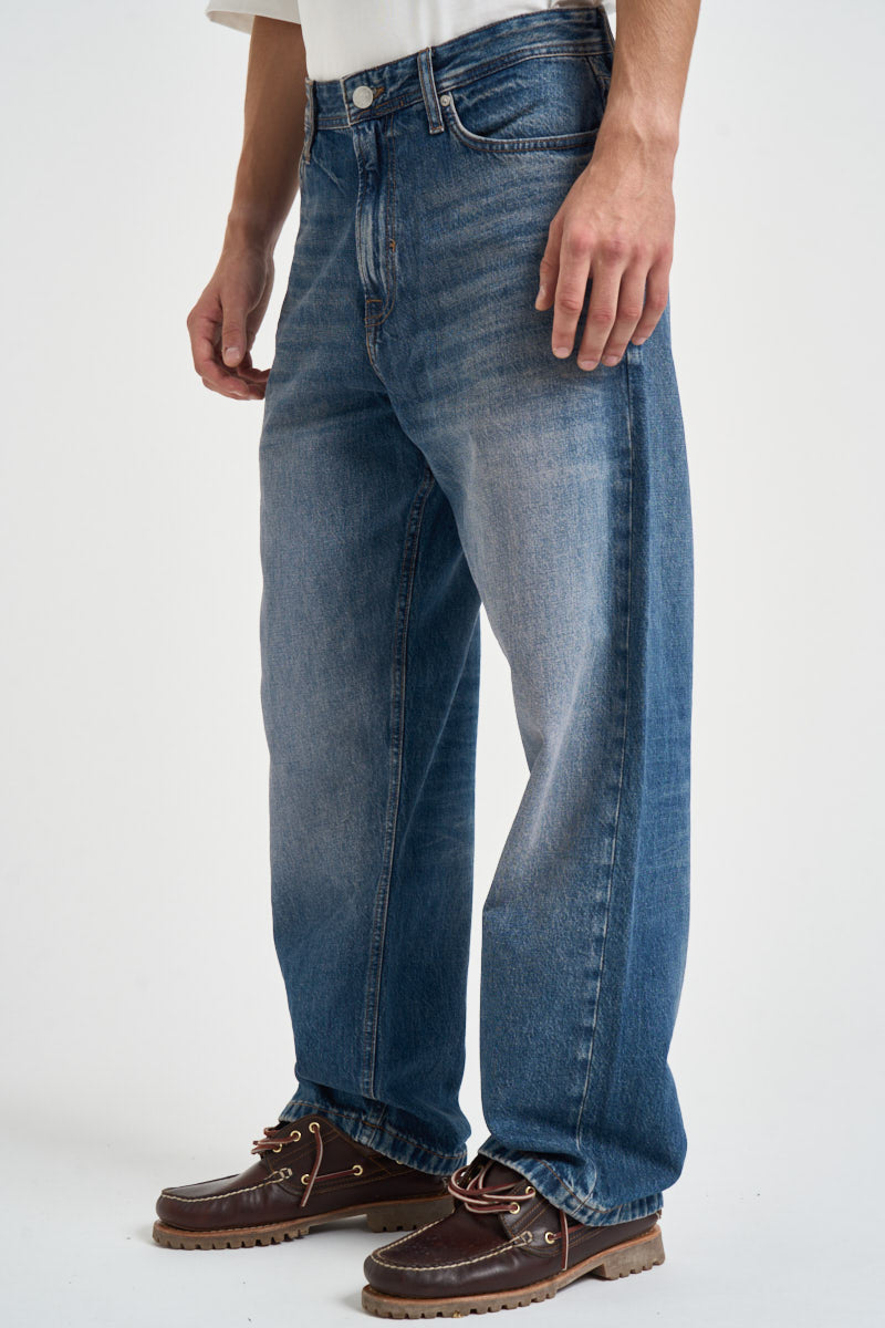 Jeans uomo loose fit lavaggio medio blu denim 12306120 MIDBLUE JACK & JONES 
