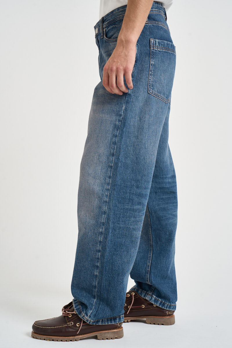 Jeans uomo loose fit lavaggio medio blu denim 12306120 MIDBLUE JACK & JONES 
