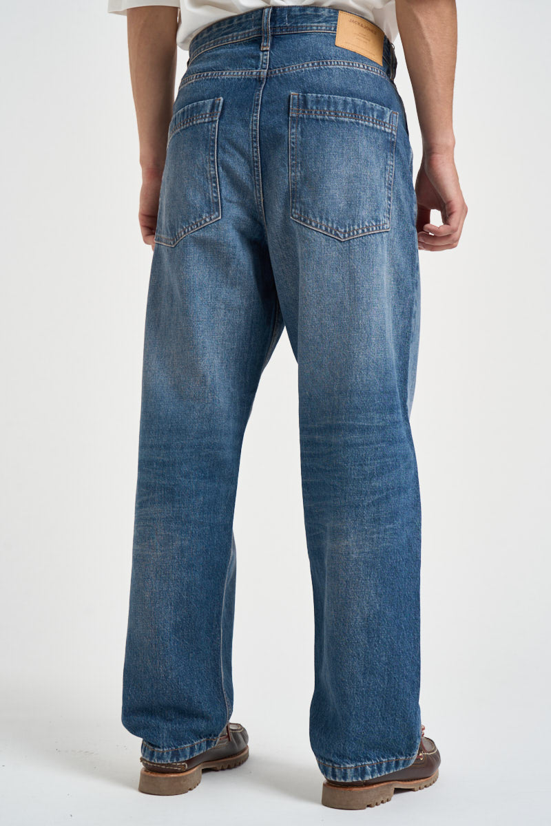 Jeans uomo loose fit lavaggio medio blu denim 12306120 MIDBLUE JACK & JONES 