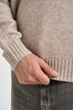 Polo uomo in maglia beige mélange 12298398 ATMOSPHERE JACK & JONES NOOS 