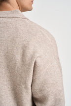 Polo uomo in maglia beige mélange 12298398 ATMOSPHERE JACK & JONES NOOS 
