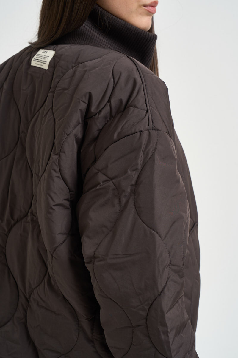Giacca donna trapuntata marrone scuro 12278851 BRACKEN JJXX 