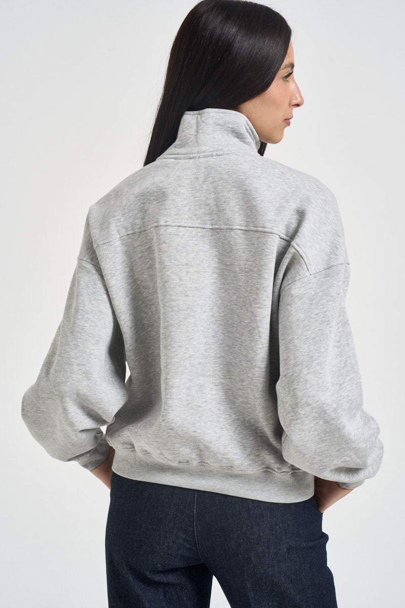 Felpa donna Jxjanka grigio chiaro mélange 12286400 LIGHT GREY JJXX 