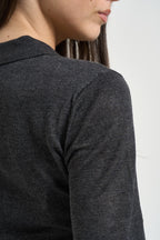 Maglia donna polo grigio antracite 12298896 DARK GREY JJXX 