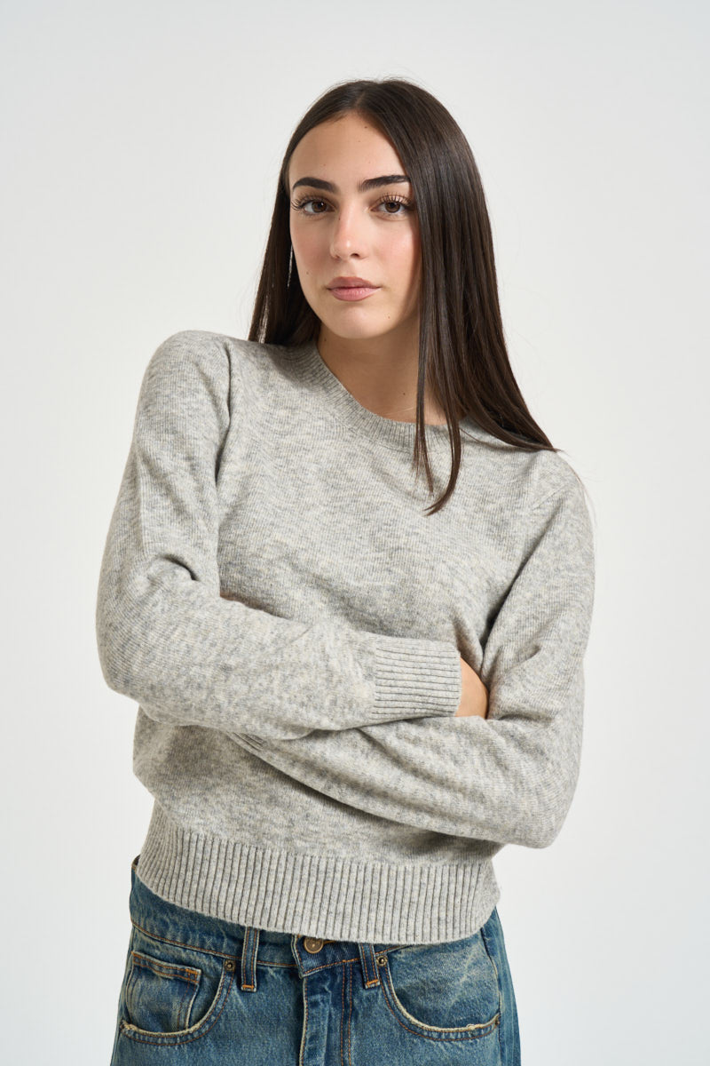 Maglia donna giricollo grigio chiaro 12301111 LIGHT GREY JJXX 