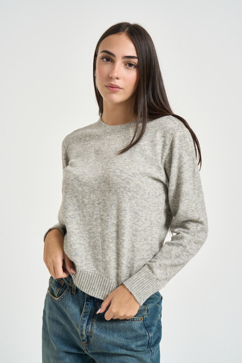 Maglia donna giricollo grigio chiaro 12301111 LIGHT GREY JJXX 