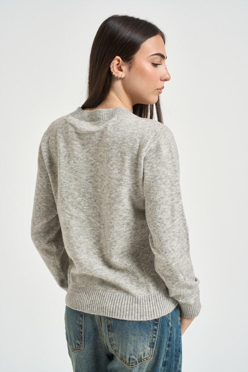 Maglia donna giricollo grigio chiaro 12301111 LIGHT GREY JJXX 