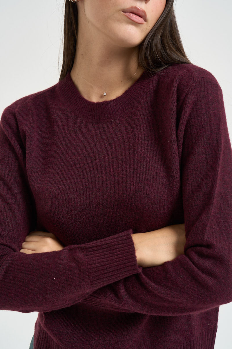 Maglia donna giricollo bordeaux 12301111 WINETASTING JJXX 