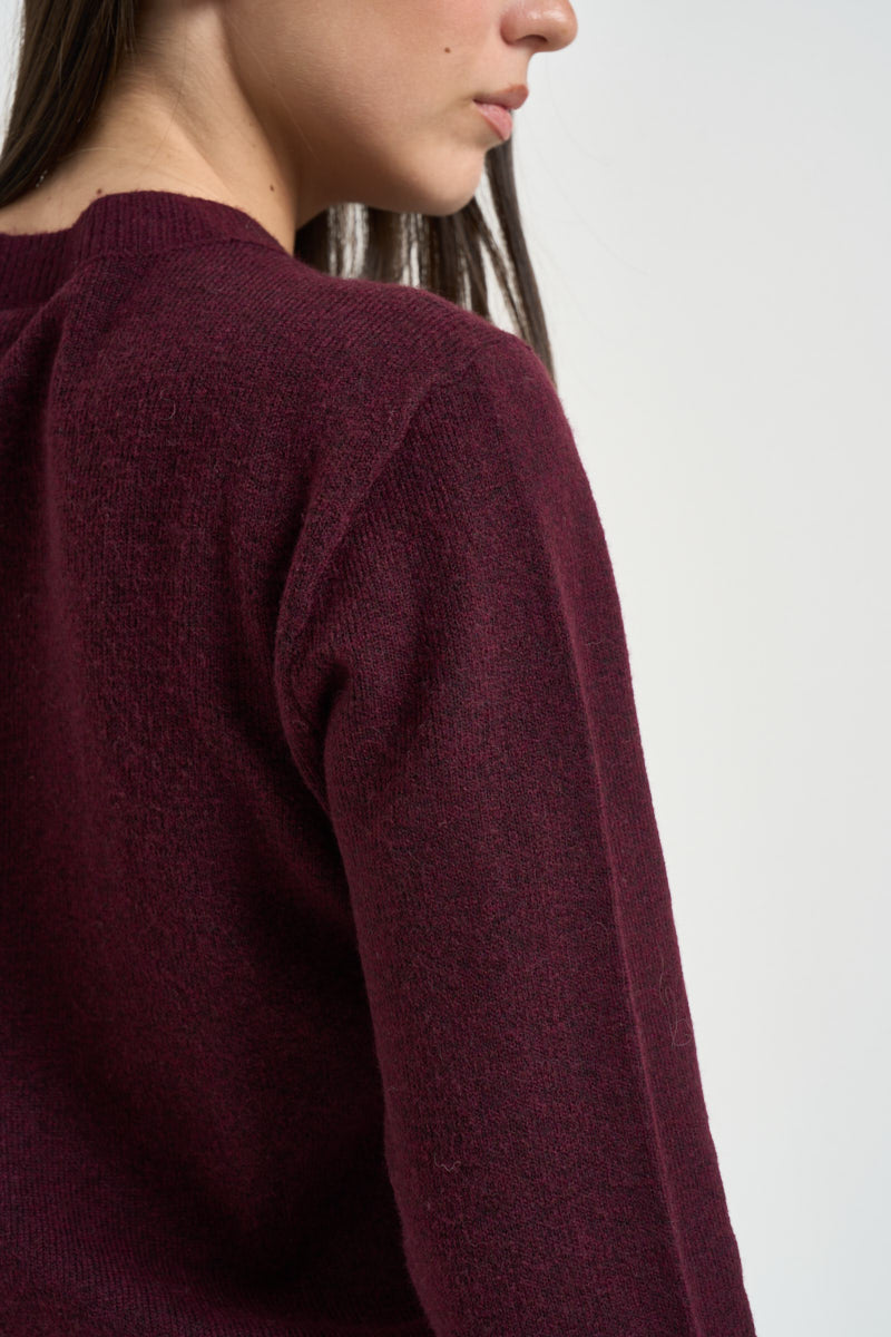 Maglia donna giricollo bordeaux 12301111 WINETASTING JJXX 