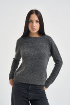 Maglia donna girocollo antracite SI5NT038 0010 KAOS 
