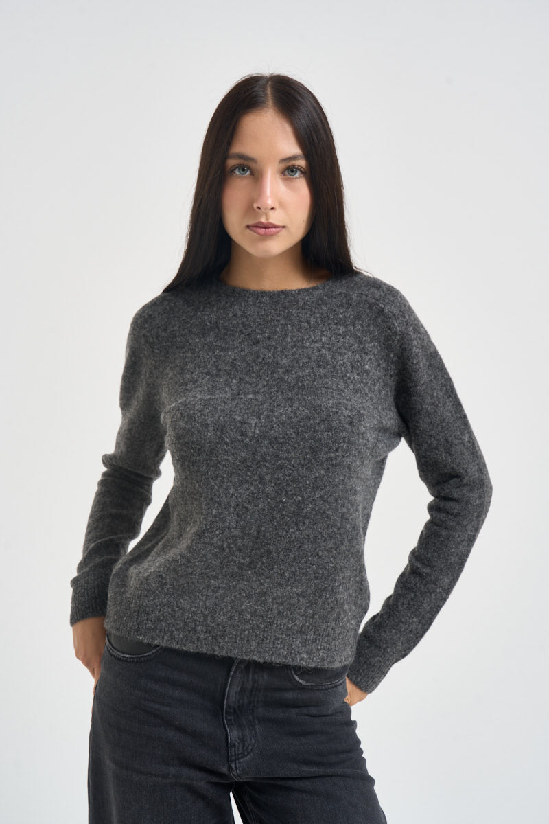Maglia donna girocollo antracite SI5NT038 0010 KAOS 
