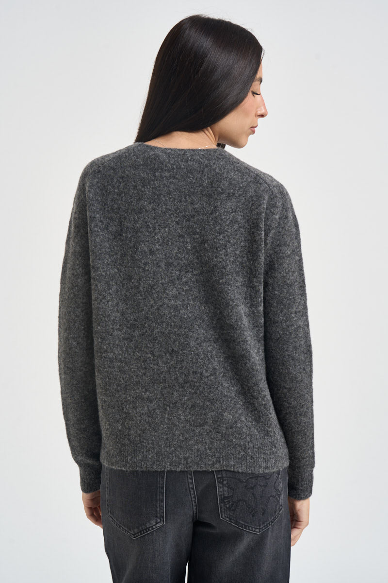 Maglia donna girocollo antracite SI5NT038 0010 KAOS 