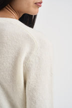 Maglia donna girocollo panna SI5NT038 1004 KAOS 