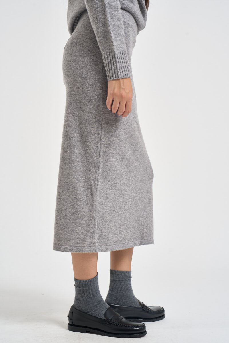 Gonna donna in maglia grigio SIKT031 0M07 KAOS 