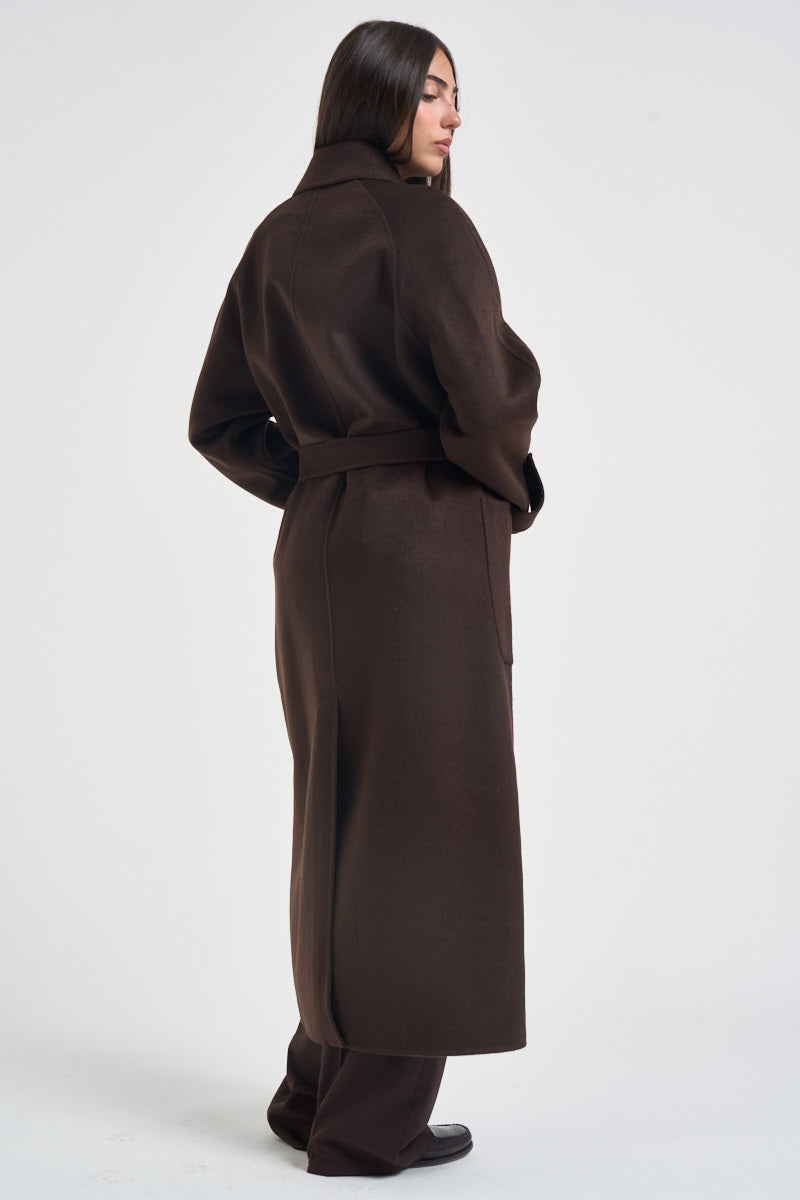Cappotto donna lungo marrone SINT001 6028 KAOS 