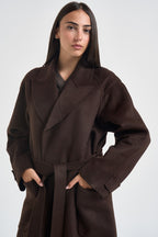 Cappotto donna lungo marrone SINT001 6028 KAOS 