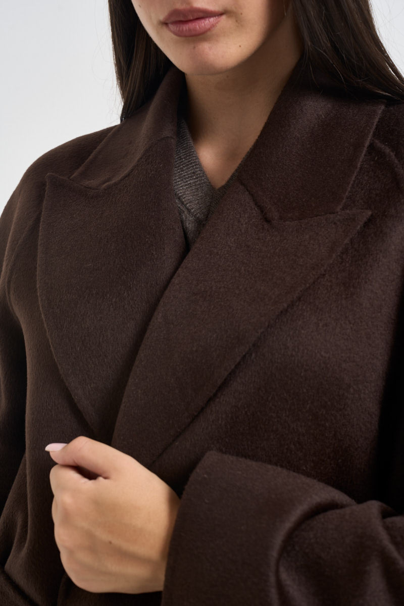 Cappotto donna lungo marrone SINT001 6028 KAOS 
