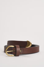 Cintura donna con fibbia dorata marrone KXCI3460 CIOCCOLATO KIKISIX 