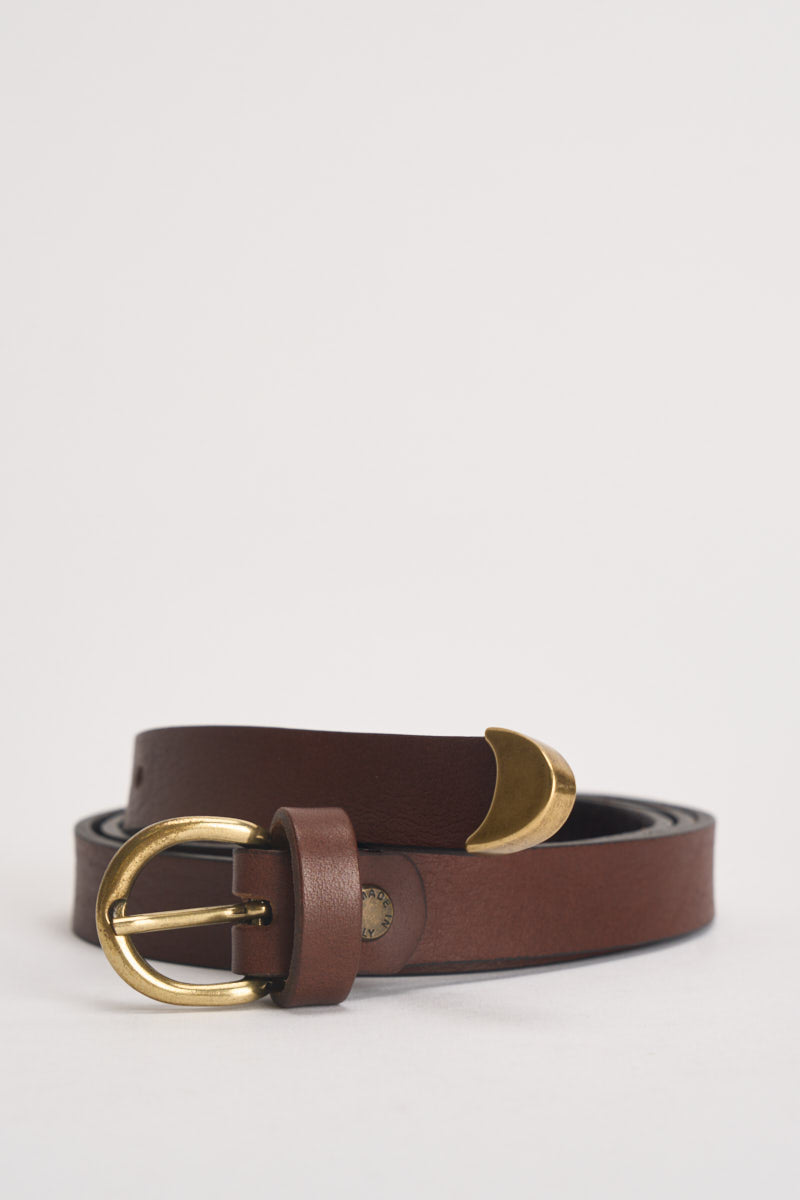 Cintura donna con fibbia dorata marrone KXCI3460 CIOCCOLATO KIKISIX 