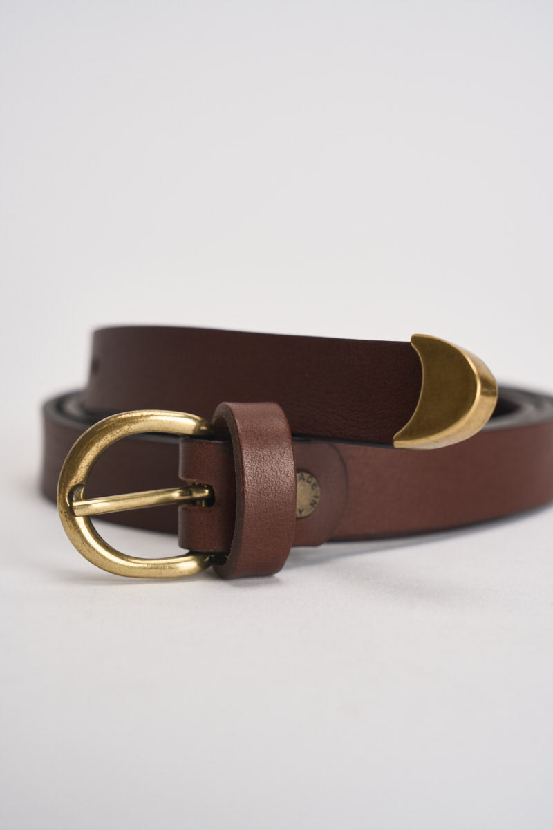 Cintura donna con fibbia dorata marrone KXCI3460 CIOCCOLATO KIKISIX 