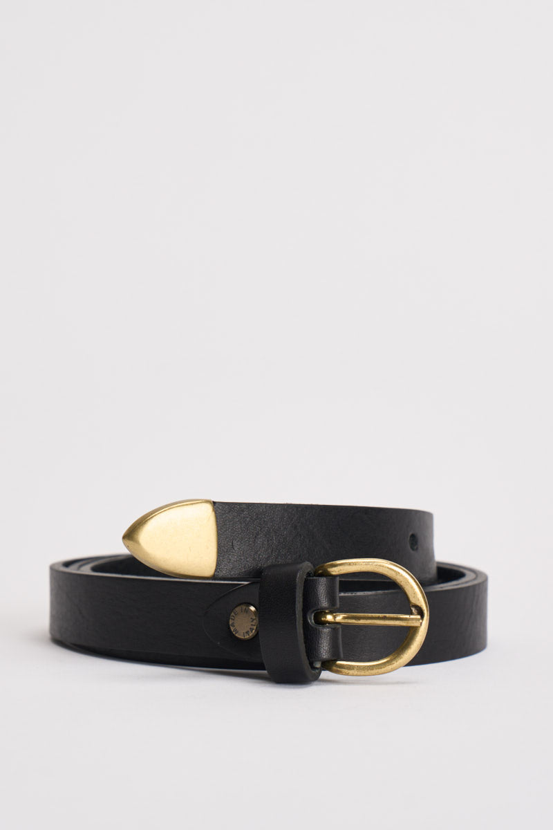 Cintura donna con fibbia dorata nera KXCI3460 NERO KIKISIX 