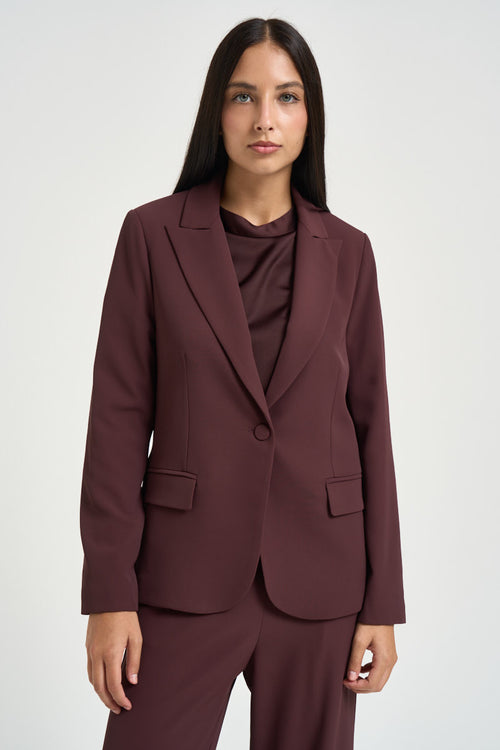Abito donna monopetto bordeaux MA8017 BROWNBARRY KONTATTO 