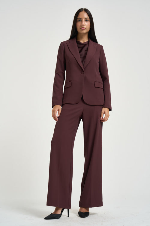 Abito donna monopetto bordeaux MA8017 BROWNBARRY KONTATTO 