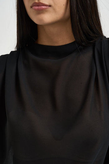 Abito corto donna nero - 3