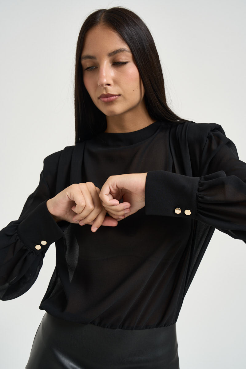 Abito corto donna nero SU808C NERO KONTATTO 