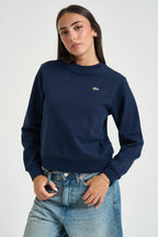 Felpa donna cropped blu SF5270 166 LACOSTE 