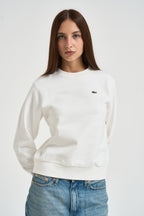 Felpa donna cropped bianca SF5270 70V LACOSTE 